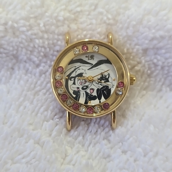 Vintage Pepe Le Pew & Penelope Fossil Watch WB Collaboration Made In Japan - Picture 3 of 9